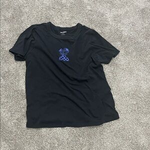 Old Navy Black Tee with Blue Graphic